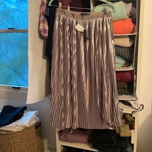 Metallic Banana Republic Midi skirt NWT